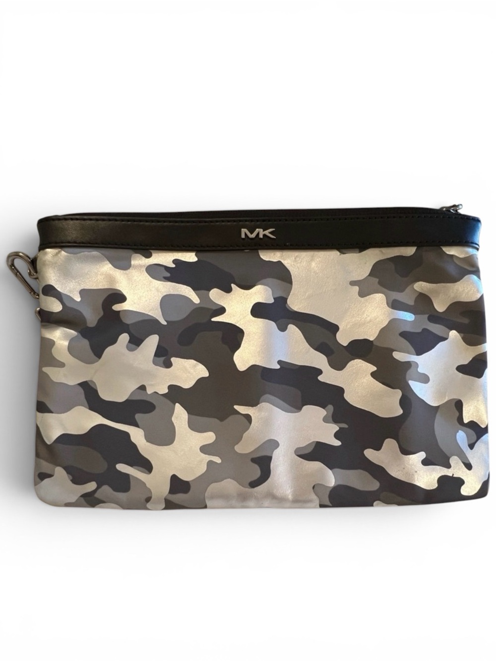 Michael Kors Mens Kent Nylon Camo Jacquard Travel Pouch Wristlet Clutch Unisex